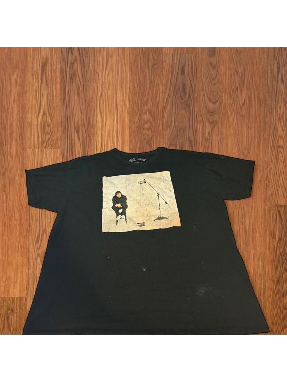 Jack Harlow Concert Graphic T Shirt Black Cotton Mens Size XXL 25x28 Hip Hop Tee